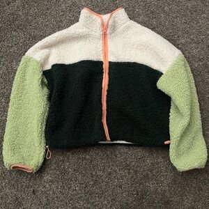 Wild Fable Colorblock Sherpa Fleece Quarter-Zip Pullover - Size M